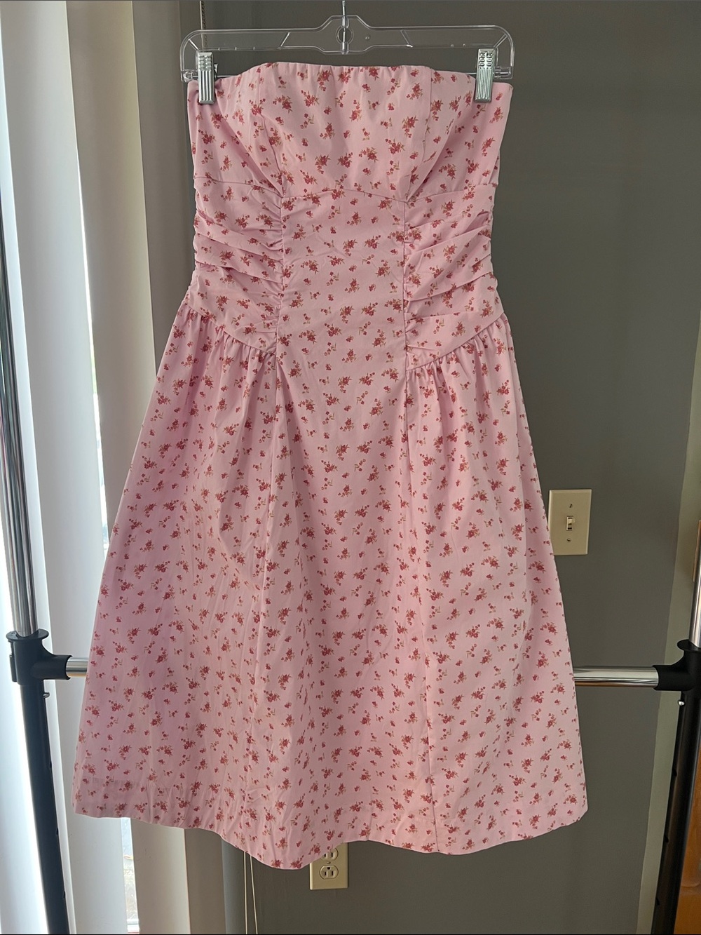 wild fable Pink Floral Strapless Dress